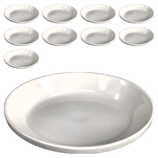 TATUNG 大同磁器 7.5吋橢圓陶瓷焗烤盤 10個一組, 1組, 白色