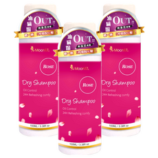 Moon17 夢17 乾洗髮噴霧 忘憂玫瑰, 控油, 24H清爽舒適, 100ml, 3瓶