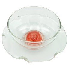 bargogo 巴果果 大口花茶杯組 晶瑩剔透玻璃茶具, 橘玫瑰, 1組