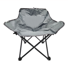 葉子小舖 折疊月亮椅 成人款 金屬+布, 灰色, 1個