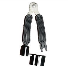 吉他三合一多功能換弦器：拔弦釘器+剪弦器+捲弦器，黑色款, 不適用, 1個