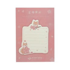 CARD LOVER 信的戀人 落櫻繽紛 便利貼, 柴犬, 3本, 1組