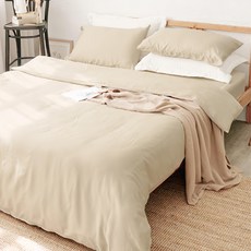 BUHO 布歐 素面文青300織 TENCELTM 天絲TM 床包被套四件組