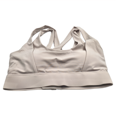 U領小心機運動背心 尼龍+聚脂纖維, L, 銀灰色