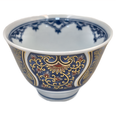 佐和陶瓷 紺藍金伊萬里飲杯, 陶瓷材質, 120mL容量, 適用溫度-30°C~100°C, 日本產, 紺藍金, 1個