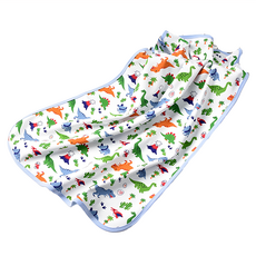 竹纖維三層嬰兒防水隔尿墊 藍恐龍 30 x 45cm 柔軟親膚 防水透氣, 1個