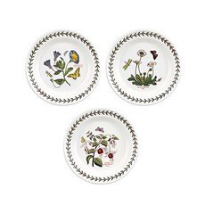 PORTmeIRION 波特玫琳恩 經典植物園系列花卉餐盤，16.7x2.3公分3入, 1組, 餐盤, 款式隨機