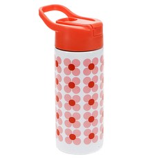 Rex LONDON 手提不鏽鋼兩用保溫保冷彈蓋式水瓶 附吸管, 粉雛菊, 500ml, 1個