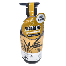 杉淬 燕麥植萃溫和除蚤寵物洗毛精，添加紅豆杉修護因子, 520ml, 1瓶