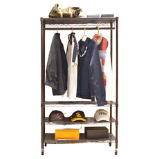 Steel Tycoon 鋼鐵力士 四層單桿吊衣組, 黑色, 36 x 91 x 150cm