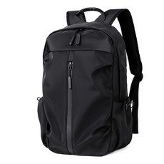 捷華 防潑水休閒雙肩包 3030 牛津布 黑色 藍色 帶USB充電接口, 27.5 x 15 x 45cm