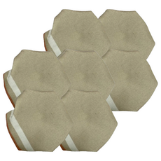 J&N 印花幾何大椅腳套/桌腳套 台灣製造, 8 x 9cm, 米橘色, 8件