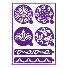 Wilton 紋飾蛋糕貼紙裝飾片組 蛋糕裝飾模板, 1組