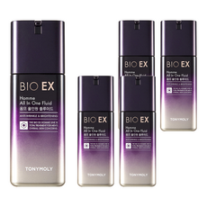 TONYMOLY BIO EX 男士胜肽多合一護膚乳液 舒緩敏感肌膚 保濕 清爽護理毛孔, 130ml, 5瓶