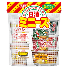 NISSIN 日清 迷你杯麵 Set 5入, Q彈滑順麵條，獨特湯底, 1組
