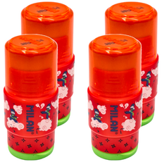 MILAN 功夫忍者 橡皮擦 + 可伸縮削筆器, 顏色隨機, 4個