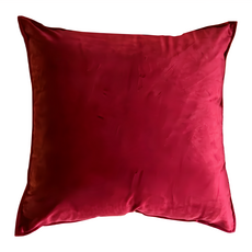 耶誕天鵝絨素色抱枕套, 45 x 45cm, 酒紅色