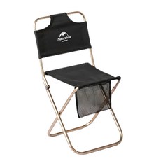 Naturehike 挪客 折疊靠背小馬紮 mz01款 nh18m001-z, 黑色, 1入, 1個