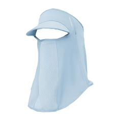 AREX SPORT 高爾夫防曬面罩親膚冰絲網眼護臉遮頸脖圍 AS-3495 天空藍 防曬透氣, 1個, 均碼(34 x 30cm)