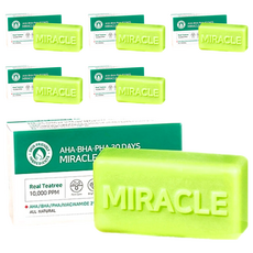 SOME BY MI 30天奇蹟淨顏美肌皂，蘊含植物成分萃取，敏感肌適用，去除肌膚老化角質，補水保濕，溫和不刺激，全身皆可適用, 95g, 6個