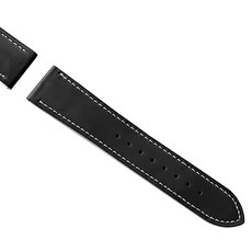 SINJIMORU Galaxy Watch 單圈皮革錶帶, 黑色, 1個