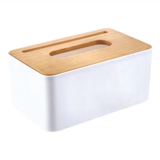 小麥購物 木紋面紙盒 一般款 Y399 287g 20.5 x 12.2 x 10.1cm, 白色, 3個