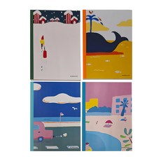 KOKUYO 國譽 插畫家系列筆記本A5, 4本套裝, 8mm橫線, 40頁, TAKANO, 1組