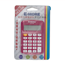 E-MORE LC-123 新世代美學設計彩色計算機, 粉色, 1個
