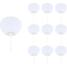 Uniart DIY彩繪圓形紙扇, 10個, 白色