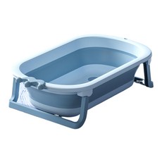 哩哩摳摳 LILIKOKO 皇冠加大兒童澡盆 藍色 摺疊收納方便攜帶, 1入
