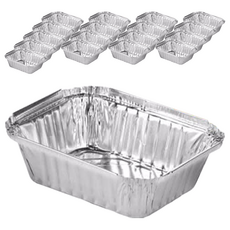 點秋香 加蓋長方形料理盒7件組 (410ml) - 鋁箔 烤箱/冷藏/微波爐適用, 150 x 120 x 46mm, 15cm, 18組