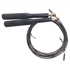 AOLIKES 奧力克斯 3203鋁合金鋼絲跳繩 空心鋁管手把 把長約13.8cm 老少皆宜, 300cm, 黑色, 1條