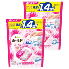 Bold 日本原裝進口 4in1 抗皺4D洗衣球補充裝 優雅花香 粉色, 2袋, 15顆