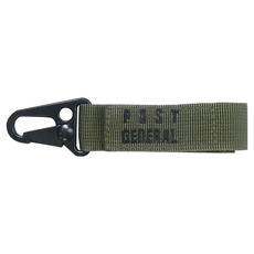 POST GENERAL 刺繡吊環鑰匙扣 - 橄欖綠 W2.5cmxD13.5cm, 1個