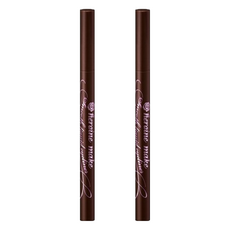 KISSME 奇士美 heroine make 花漾美姬 零阻力眼線液筆 0.1mm極細筆頭, 02 經典復古棕, 2件