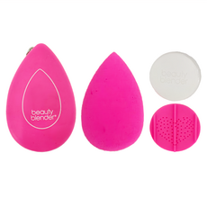 Beautyblender 原創美妝蛋 Set 美妝蛋 旅行清潔皂 迷你清潔器 精緻化妝包, 經典粉閨蜜組, 1件