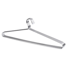 超大衣架 85cm x 6mm 不銹鋼銀色 加粗晾衣架, 4個