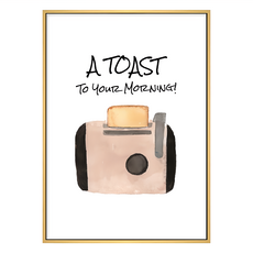 A Toast to Your Morning 40 x 30cm 六色畫, 木色框