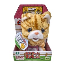 IWAYA 甜甜屋 嬰兒蘇格蘭摺耳貓 電池動力玩具, 1個, 黃色