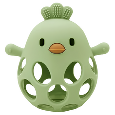 Baby Garden 咬咬派對 手握型固齒器 寶寶口腔期首選, 立體小雞薄荷綠, 1個