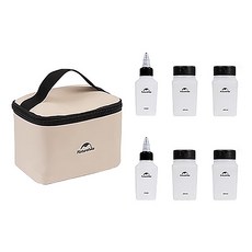 Naturehike 挪客 食味 便攜調味瓶套裝 調味瓶6件組, 米色 + 白色 + 黑色, 1組