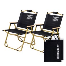 Bearhike 折疊式輕量放鬆露營椅 BRC-04 2.2kg 黑色, 2個