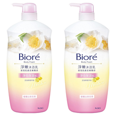 Biore 蜜妮 淨嫩沐浴乳 山茶花 淨亮保濕, 1kg, 2瓶