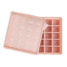 BABY JOY 冰分樂多功能食物製冰盒 20格 - 100%鉑金矽膠, 可堆疊好保存, 豆沙粉, 1個