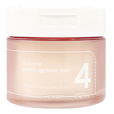 Mumbuzin 潤碧之茵 No.4 零毛孔水煮蛋棉, 190ml/70片, 去角質, 保濕補水, 1罐