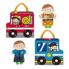 K's Kids 奇智奇思 警察和消防員角色扮演遊戲組, 絨布玩具, 警察和消防員, 1組