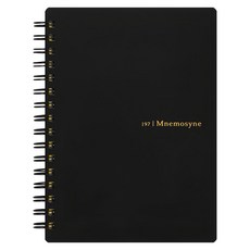 Maruman Mnemosyne 197 7mm 待辦橫線 線圈便條本 A6 尺寸 80頁, 黑色, 1本