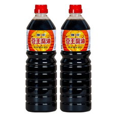 源珍 陳年豆王醬油, 大容量包裝, 豆汁含量高, 口感溫潤, 適用於多種料理, 1L, 2瓶