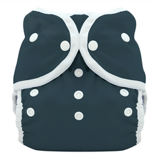 THIRSTIES 壓扣防水尿布兜 1(3-8kg) 100%聚酯層壓到聚氨酯上(TPU), Midnight Blue, 1件