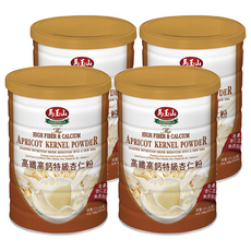 馬玉山 高纖高鈣特級杏仁粉，含膳食纖維，幫助骨骼強健，嚴選杏仁原豆，口感香濃, 450g, 4罐